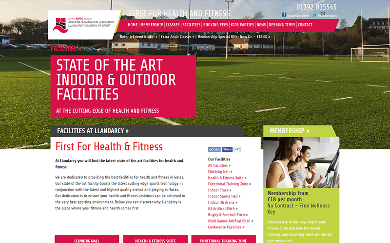 Llandarcy Academy Of Sport Website